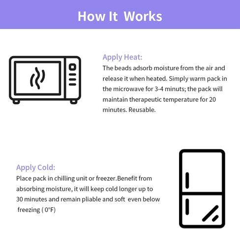 وسادة تسخين الميكروويف ، ومرضات تسخين من السيليكا متعددة الأغراض للعلاج الحراري الرطب والعلاج البارد. لا رائحة. يخفف من الألم والتشنجات وآلام الحيض. (Violet-7 "X21") in Kuwait