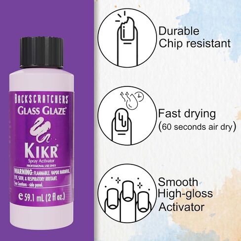 Backscratchers Kikr Activator - Fiberglass Or Silk Wrap Nail Extension Glue - 6 Oz in Saudi Arabia