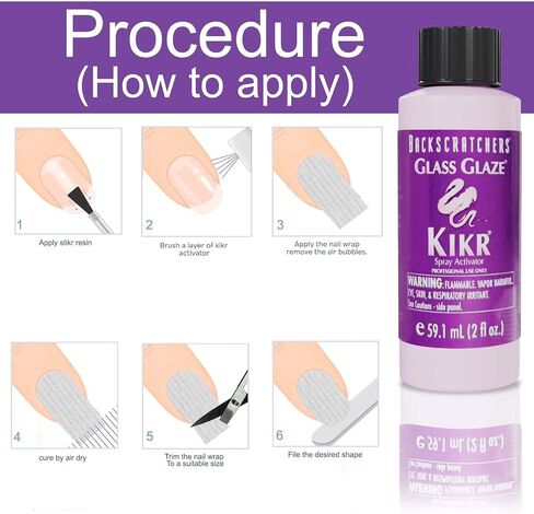 Backscratchers Kikr Activator - Fiberglass Or Silk Wrap Nail Extension Glue - 6 Oz in Saudi Arabia