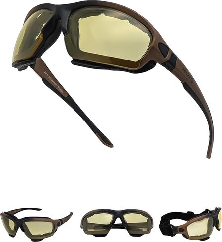 Powersports Glasses Safety Motorcycle Goggle, Anti-fog, Wrap around, Windproof, Hunting, Riding, Mowing,Men and Women in Kuwait