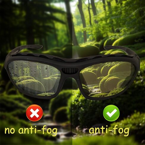 Powersports Glasses Safety Motorcycle Goggle, Anti-fog, Wrap around, Windproof, Hunting, Riding, Mowing,Men and Women in Kuwait