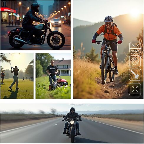 Powersports Glasses Safety Motorcycle Goggle, Anti-fog, Wrap around, Windproof, Hunting, Riding, Mowing,Men and Women in Kuwait