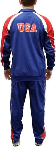 My Party Shirt USA Jacket And Pants Tracksuit Uniform Movie Costume - Patriotic Red White & Blue Jumpsuit - Beer Competition in Saudi Arabia