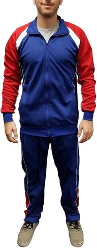 My Party Shirt USA Jacket And Pants Tracksuit Uniform Movie Costume - Patriotic Red White & Blue Jumpsuit - Beer Competition in Saudi Arabia