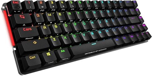ASUS ROG Falchion Wireless 65% Mechanical Gaming Keyboard | 68 Keys, Aura Sync RGB, Extended Battery Life, Interactive Touch Panel, PBT Keycaps, Cherry MX Red Switches, Keyboard Cover Case in Kuwait
