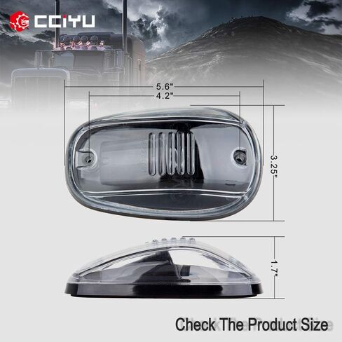 cciyu 5pcs Amber Cab Marker Roof Running Lights Assembly T10-6-5730-SMD White LED Bulbs Cab Light fit for 1999-2002 For Dodge For Ram 2500 3500 in Saudi Arabia