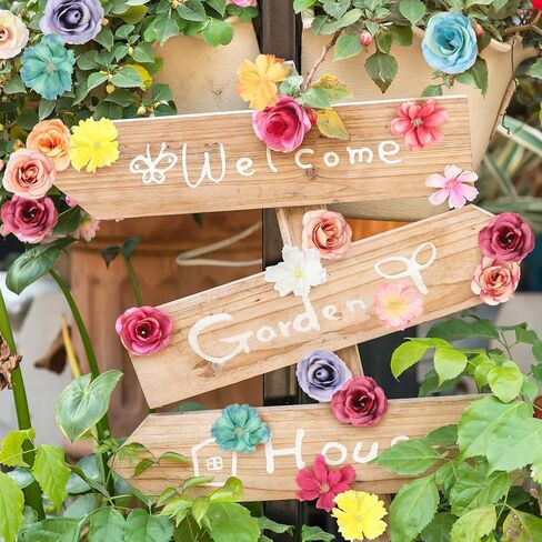 HANAIVE 80 PCS Faux Flower Heads Mini Mini Flower Heads Fake Poony Daisy Rose Plum Blossom Multicolor Small Daisy for DIY Home Wedding Crafts Decoration (Light Plange) in Saudi Arabia