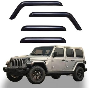 Window Visors Rain Guards fits 2018-2025 Wrangler JL Unlimited 4-Door, Window Wind Deflectors Vent Shades for 2020-2025 Gladiator 4-Door, 4 Pieces