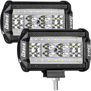 قرون LED ، Niking Auto 2PCS 5 '' 168W Quad Row Row LED BAR SPOT PLUD COMBO BEAW OFF ROAD ROAD DRIVER