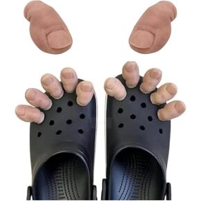 Funny Big Toes Shoe Charms With Hairy, Interest 3D Stereoscopic Toe Accessories for Adults Kids Birthday Party Decoration