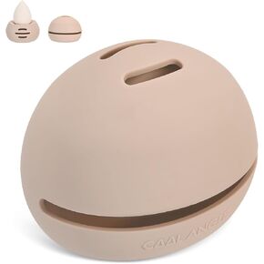 Silicone Makeup Brush Holder And Beauty Sponge Case, Travel Makeup Brush Case With Magnetic Closure, Makeup Sponge Holder 2 In 1 Stand Storage For Quick Drying Khaki