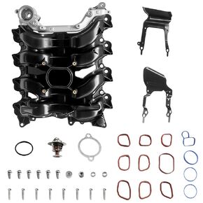Intake Manifold w/Gasket Thermostat O-Rings for 1996-2000 Ford Crown Victoria for 1996-1998 Ford Mustang for 1996-1997 Thunderbird for 1996-2000 Lincoln Town Car for Mercury 615-178