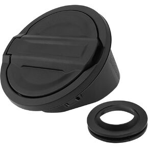 Aluminum Fuel Filler Door Locking Gas Tank Cap Cover Compatible with Jeep Wrangler 2018-2023 JL & Unlimited