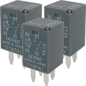 3-Pack 13502753 Relays - 40A 12VDC 4-Pin SPST Automotive Relay - Compatible with Chevrolet Silverado, GMC Sierra Select GM Vehicles - Fixes Fuel Pump, Ignition and P0615/P0641 Errors