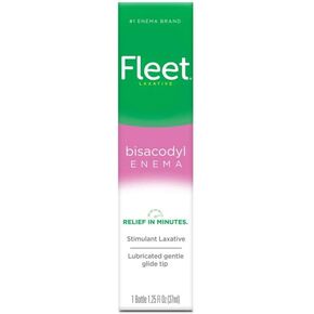Fleet Laxative Bisacodyl Enema for Adult Constipation | 1.25 Fl Oz | Pack of 6
