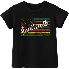 Juneteenth Shirt for Toddler Boys Girls Kids Freedom Day Shirts 1865 Black History Tee Tops, 2T-8Y