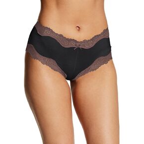Maidenform Women's Women Scalloped Lace Trim Cheeky Hipster الملابس الداخلية
