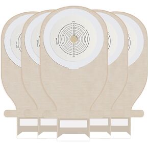 Colostomy Bags One-Piece Ostomy Supplies, 15-65mm Cut to Fit Drainable Pouches with Velcro Closure for Ileostomy Stoma Care (20Pack)