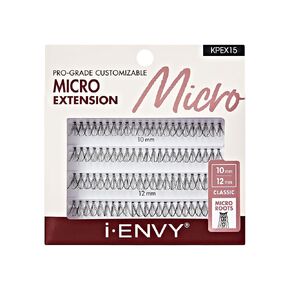 i-ENVY 20D Extension Cluster Individual Lashes (Medium, 2 PACK) Flat Root Seamless Application Perfect For DIY Lash Extension
