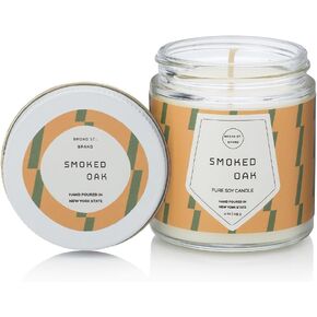 Smoked Oak Candle (4 oz) | Pastiche Collection | 100% Pure Soy Candle | All Natural Scented Candle, Hand-Poured in USA | 20 Hour Long Burning Candles | Decorative Candles, Scented Candles