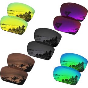 SmartVLT Set of 5 Men's Replacement Lenses for Oakley Big Taco OO9173 Sunglass Combo Pack S03