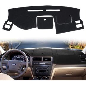 Dashboard Cover Dash Cover Mat Pad Carpet Custom Fit for Ford Fusion 2006 2007 2008 2009 (Black)