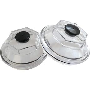 Oil Bath Dust Caps K71-148-00 Fit for Dexter 9K-10K General Duty Axles Built After 1989, for 10K 12K 15K Hubs 4.0" Threads Trailer Axle Plastic Cover 21-36 Oil Caps, 2Pcs