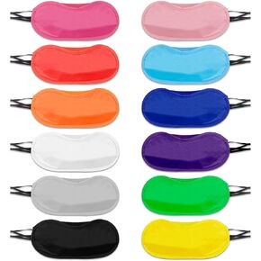 12pcs Eye Mask Sleep Masks Blindfolds Multicolor Sleeping Mask Blindfold Eye Cover Team Building Games Party with Nose Pad and Adjustable Strap for Women Men Kids