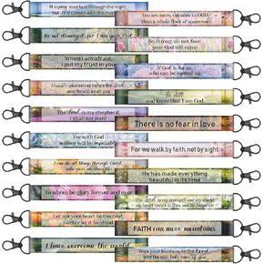 خاطئ 60 PCS الكتاب المقدس الآية الكتاب المقدس سلاسل المفاتيح المسيحية هدايا الكمية الدينية الكتب الدينية ملهمة سلسلة مفاتيح الحبل تحفيز هدية التخرج القائمة على المدرسة للمدرسة التبشيرية معلم المدرسة