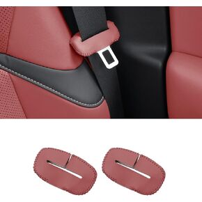 Dragon Art Compatible with Lexus ES RX NX UX GX CT car seat Belt Buckle Cover, seat Belt Clip Cover, Scratch Resistant Leather seat Belt Buckle Protector, and car Interior Accessories (Black)