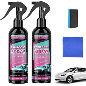 2PCS 3 in 1 Ceramic Car Coating Spray, Paintcoat Spray, 2025 Upgrade Multi-Functional Coating Agent Long-lasting gloss for Cars