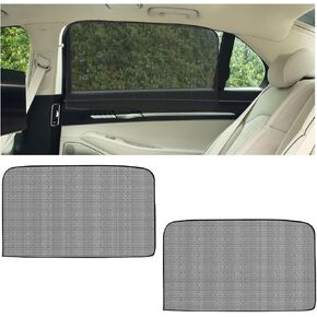 2PCS Car Window Shade, 18.9"×31.1" Auto Rear Side Window Cling Sun Shade Blocker, Magnetic Breathable Vehicle Curtain for Sun Glare & UV Rays Protection, Car Accessories