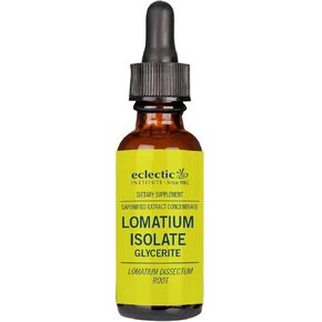 Eclectic Herb - Lomatium Isolate Glycerite | Natural Herbal Supplement | Immune & Lung Support | Concentrated, Alcohol-Free, Organic, Vegan, Non-GMO (0.27 fl oz | 8 ml)
