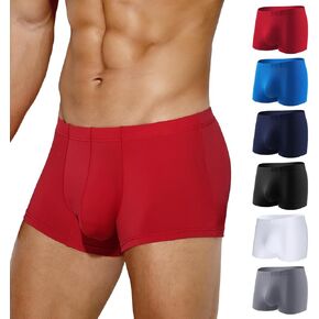 Arjen Kroos Men's Boxer Briefs, Sexy Silky Breathable Ice Silk Mens Trunks Underwear, Underwear for Men 6 Pack
