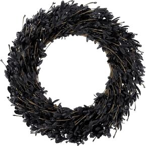 20'' Artificial Forsythia Wreath Spring Summer Fall Winter Wreaths for Front Door with Berries Silk Leaves Wreath for Porch Farmhouse Patio Garden Wall Window Indoor Outdoor Home Decor (Yellow)