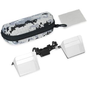 Clip on Lazy Glasses,Laying down reading glasses,Adjustable Look Down Glasses for Nearsighted People,Rotatable 90 Degrees Prism Glasses for Crocheting Knitting Watching Reading in Bed Sofa Chair