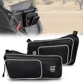Xprite UTV X3 أكياس تخزين الأبواب الجانبية الخلفية لعام 2017 ، 2018 ، 2019 ، 2020 ، 2021 CAN-AM MAVERICK X3 MAX XRS TURBO R ، جيب منظم متعدد الأغراض على الطرق الوعرة-بطانة حمراء