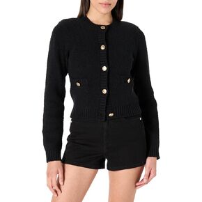 The Drop Women's Plus Size Janice Gold Button Fitted Sweater Cardigan in Kuwait