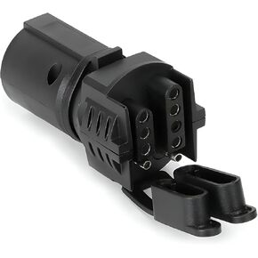 Trailer Plug Adapter, 7 Pin Round to 4 Pin 5 Pin Flat Blade Trailer Connector Adapter, 2-in-1 Flag Blade Plug Universal Weatherproof Connector for Trailer Tow Hitch RV Boat