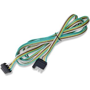 Car Trailer Connector, 4-pin Trailer Light Wiring Harness Kit, Quick Install Repair Tail Wiring Accessories for Cars Trucks SUVs Boats (Multi-Color)