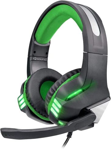 Supersonic IQ-480G - Green Pro-Wired Gaming Headset with Lights (Green) in Saudi Arabia
