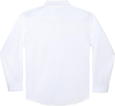 Double Pump Big and Tall Dress Shirts for Men Long Sleeve Business Casual Solid Button Down Shirts from XXL(T) to 6XL(T) in Saudi Arabia