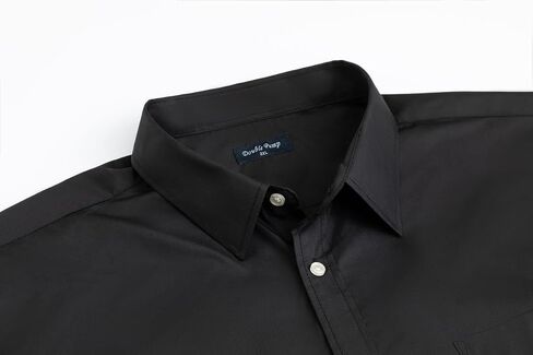 Double Pump Big and Tall Dress Shirts for Men Long Sleeve Business Casual Solid Button Down Shirts from XXL(T) to 6XL(T) in Saudi Arabia