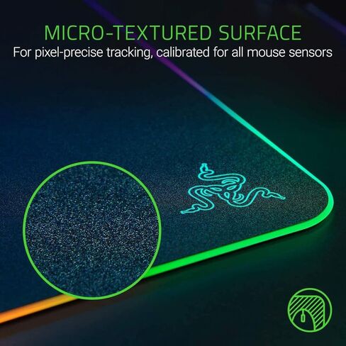 ريزر قاعدة ماوس العاب صلبة V2 RGB من فايرفلاي : اضاءة كروما قابلة للتخصيص - ادارة مدمجة للكابلات - تحكم وسرعة متوازنين - قاعدة مطاطية غير قابلة للانزلاق in Kuwait