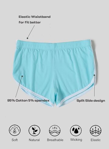 MIZOK Mens Cotton Booty Boxer Short Low Rise Split Side Workout Gym Lounge Shorts in Saudi Arabia