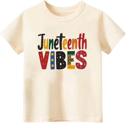 Juneteenth Shirt for Toddler Boys Girls Kids Freedom Day Shirts 1865 Black History Tee Tops, 2T-8Y in Saudi Arabia