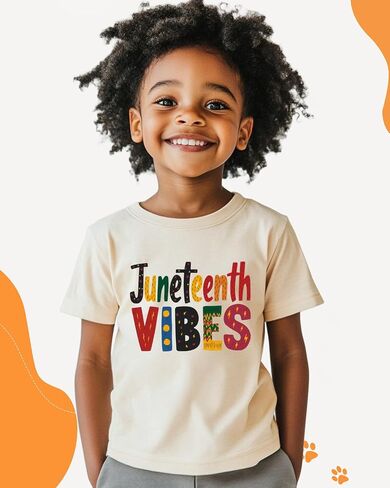 Juneteenth Shirt for Toddler Boys Girls Kids Freedom Day Shirts 1865 Black History Tee Tops, 2T-8Y in Saudi Arabia