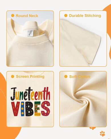 Juneteenth Shirt for Toddler Boys Girls Kids Freedom Day Shirts 1865 Black History Tee Tops, 2T-8Y in Saudi Arabia