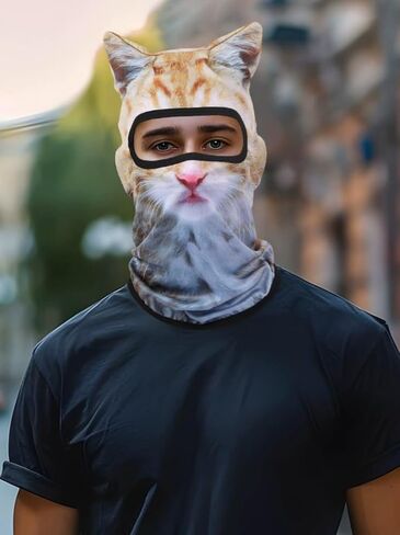 2PACK Cat Ski Mask 3D Cat Sheisty Balaclava with Ears Perfect for Skiing & Biking Music Festivals Parties in Saudi Arabia