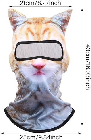 2PACK Cat Ski Mask 3D Cat Sheisty Balaclava with Ears Perfect for Skiing & Biking Music Festivals Parties in Saudi Arabia